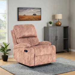 Manila Recliner Sofa In Mustard Light Brown Colour